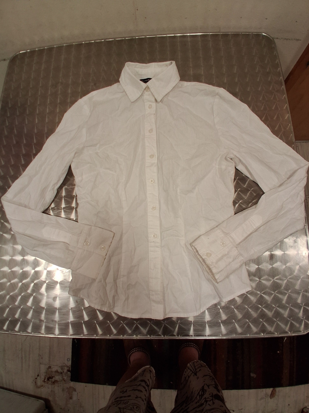 Brandy Melville White Button-Down Shirt